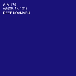 #1A1179 - Deep Koamaru Color Image